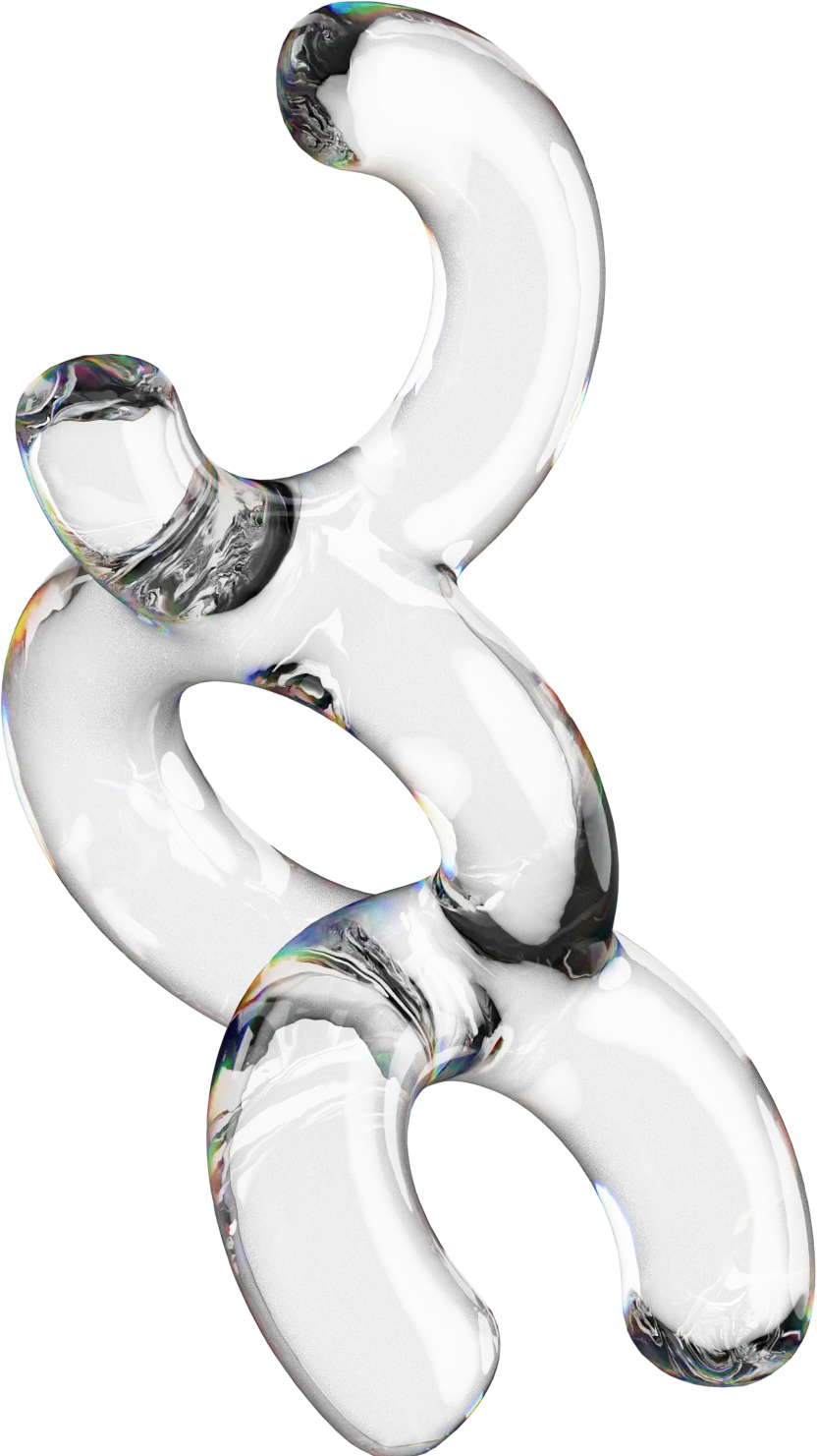 Hand-cast glass sculpture from Malleable Arcane Edition 01, catalogue designed and developed by HoangCore